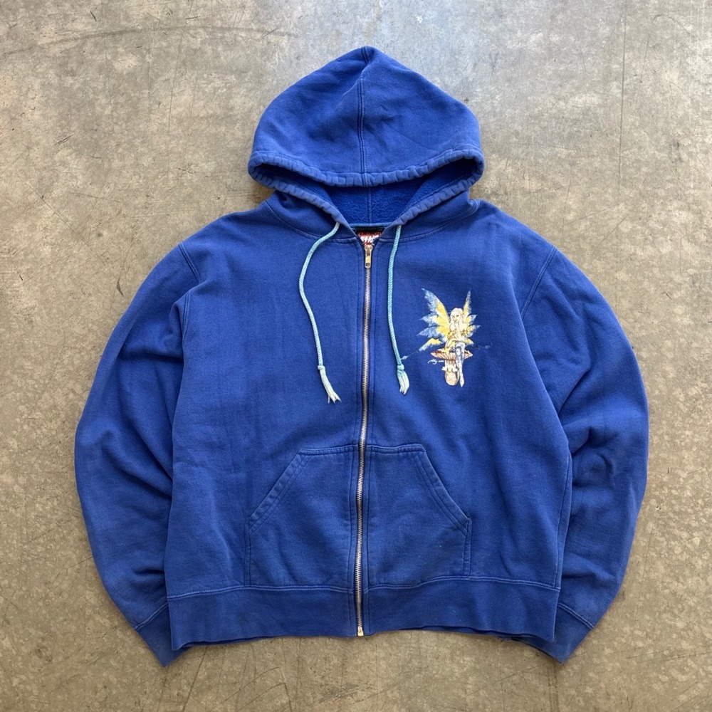 Vintage 2001 Hot Topic WeLoveFine Fairy Wings Full Zip‎ Hoodie Size XL